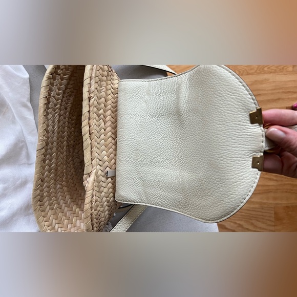 Chloe Marcie Small Basket Bag Raffia and Leather - Neutrals - Picture 7 of 16
